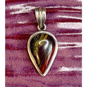 Sterling Silver Iron Tigers Eye pendant